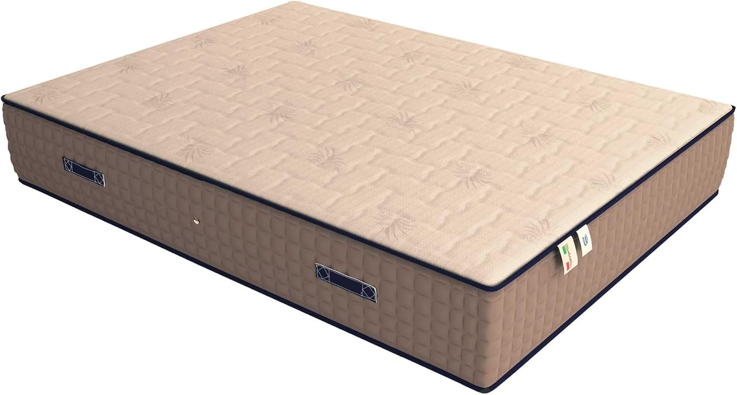 Baldiflex Emporio Luxury Spring and Memory Double Mattress 160 x 190 cm, 800 Springs and 7 cm Memory, Height 29 cm