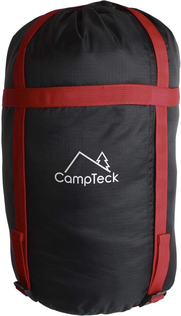 CampTeck U6954 - Lightweight Compression Bag Stuff Sack Water Resistant Compression Sack for Sleeping Bag, Clothes Storage, Travel, Camping, Outdoor - Black