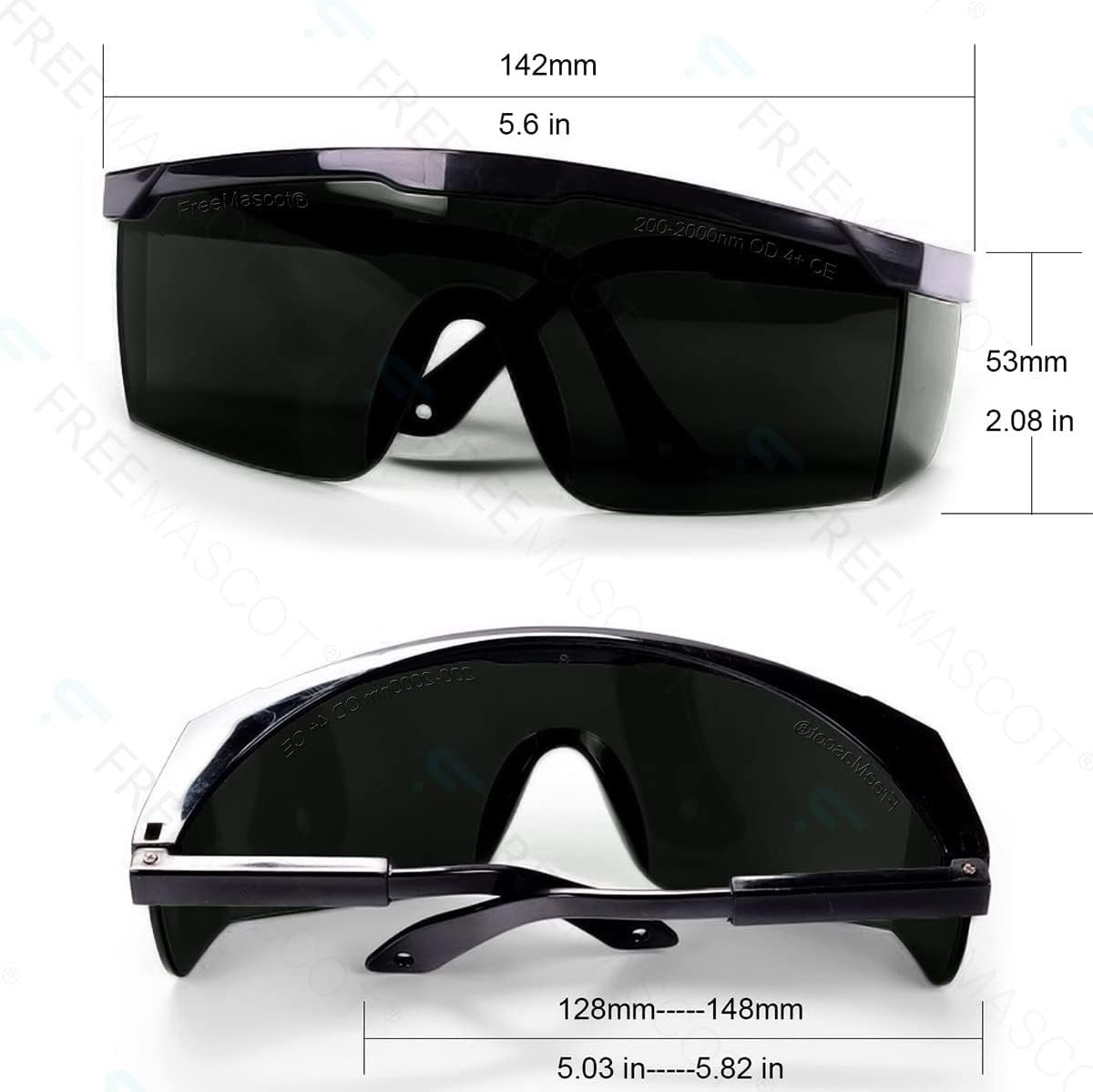 FreeMascot Red Light Therapy Glasses, 190-2000nm IPL Eye Protection for Hair Removal Treatment, Tanning Safety Glasses