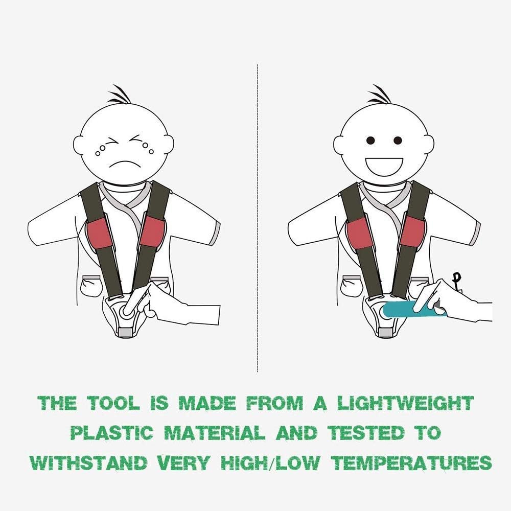 The Car Seat Key Car Seat Safety Buckle Key Chain Anti Escape Child Safety Belt Keychain Easy Buckle Release Tool (2pcs, Light Blue)