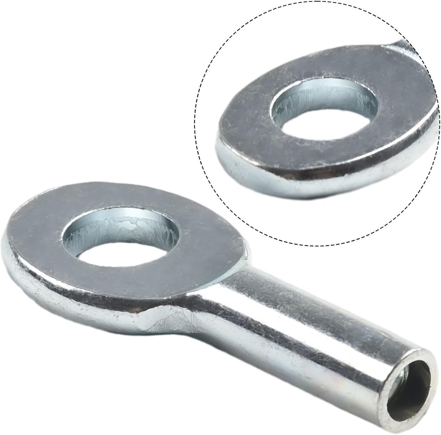 10PCS Cable Eyelet Terminal Metal Cable Eyelet Terminal Gym Pulley Machine Wire Rope Stopper Joint Fitness Equipment Accessory for Home Workout Replacement Parts(6mm)