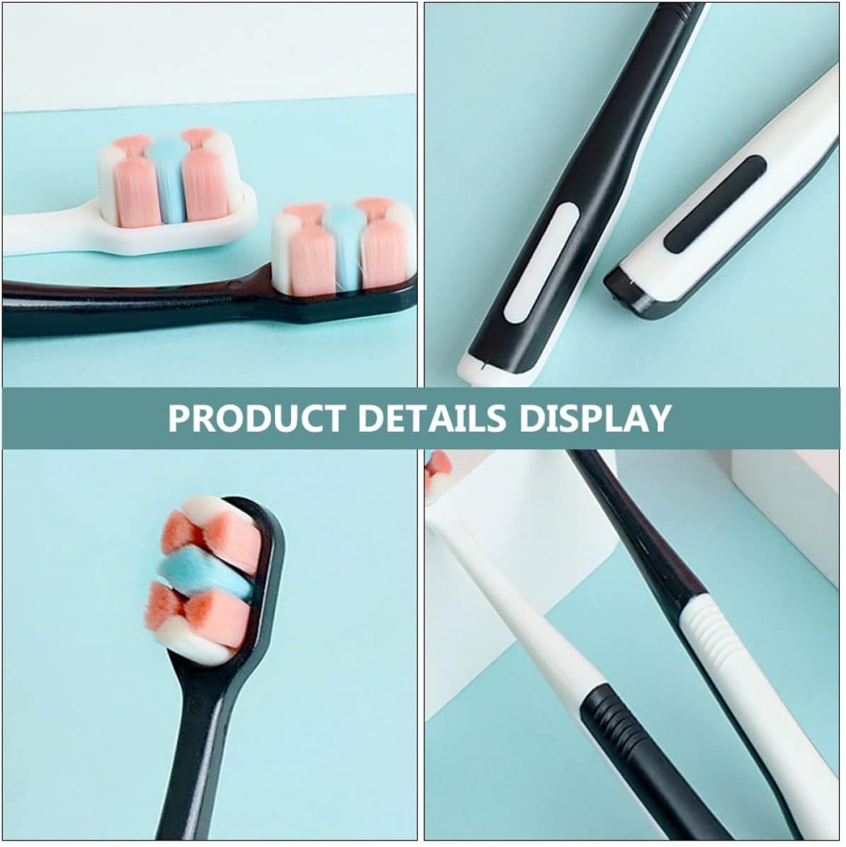 HAWILLOSCH Toothbrush 4pcs Gentle Toothbrush Heads Soft Brush Hair for Postpartum Oral Care Random Color
