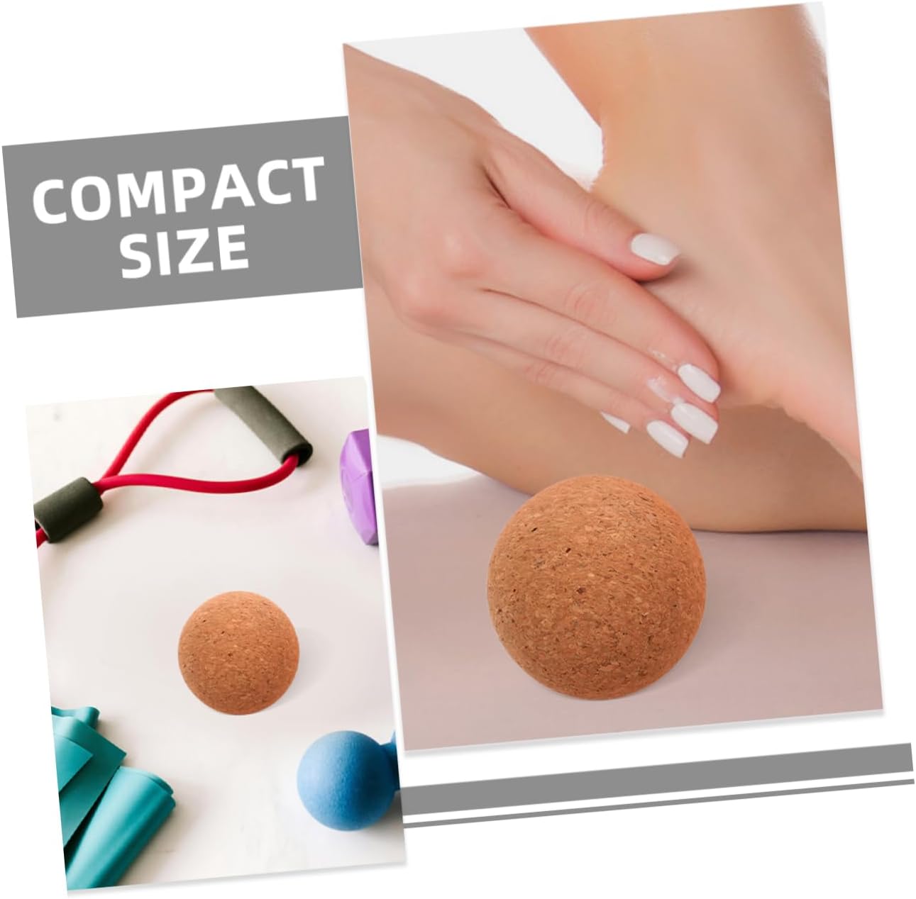 Mipcase palla da yoga muscolare per massaggio in sughero palla da massaggio in sughero palline da massaggio accessori per massaggi palla massaggiatore trucioli di sughero