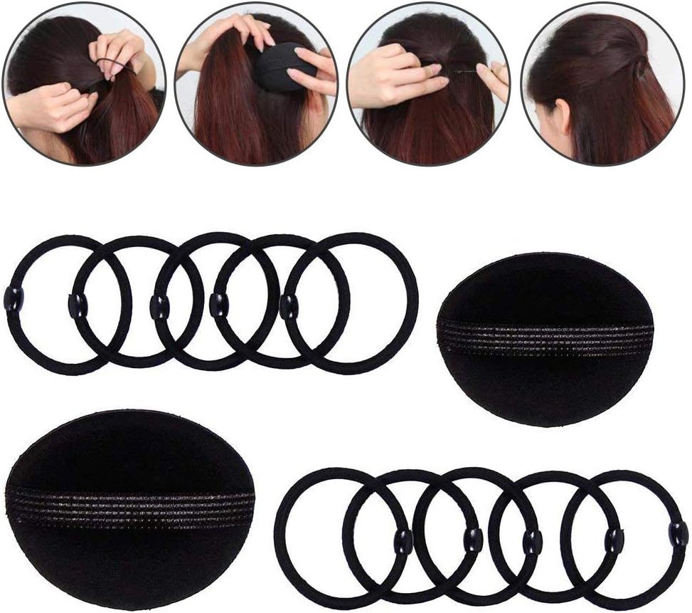 Hair Styling Accessories Set, 27pcs Hair Bun Maker French Hair Braiding Kit with Black Hair Clips Braiding Pins for Women Girls