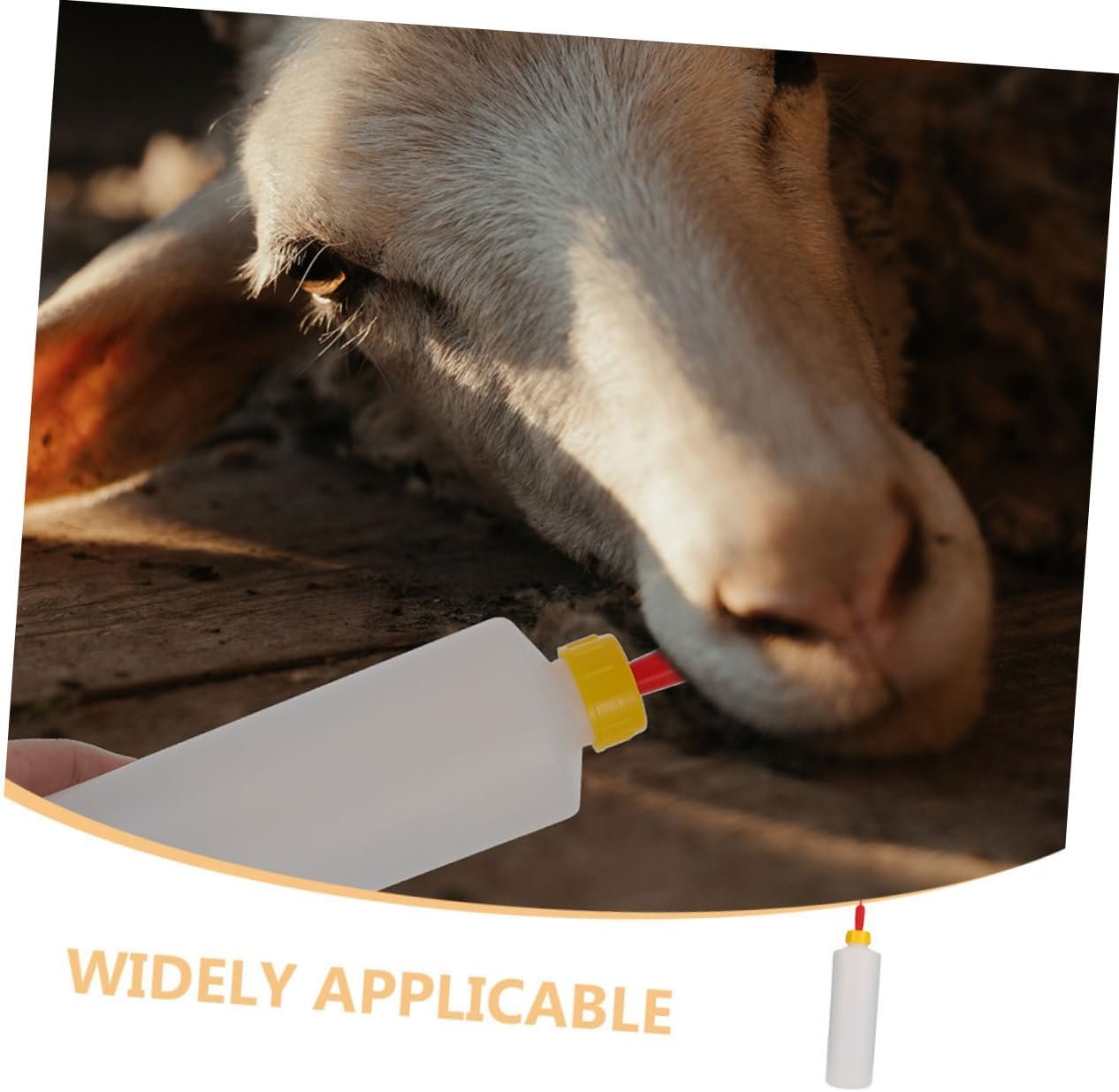 VICASKY 1Set Lamb Feeding Bottle with Pacifiers Reusable Goat Milk Bottle for Calves Lambs Sheep
