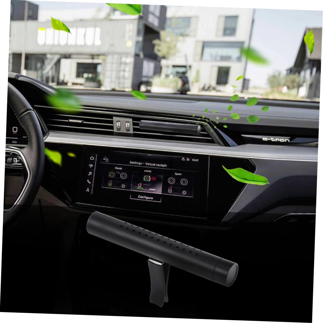 GANAZONO Car Aromatherapy Diffuser Stick Elegant Black Air Vent Freshener with Aroma Control Replacement Stick Essential Oil Car Air Diffuser for Charming Atmosphere