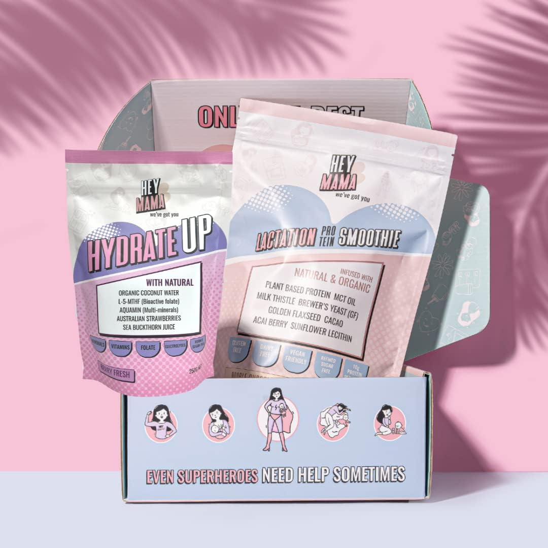 Hey Mama Hydrate Up - Clean Hydration, Essential Electrolytes, Highly bioactive folate, Vitamins and Minerals - 250g Pine Mango 25 Serves