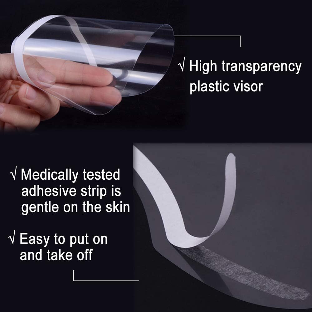 LWBTOSEE 50pcs Hairdressing Haircut Face Mask Shield Cover Hair Cutting Dyeing Protector with Handle Pro Salon Hair Styling Care Tools