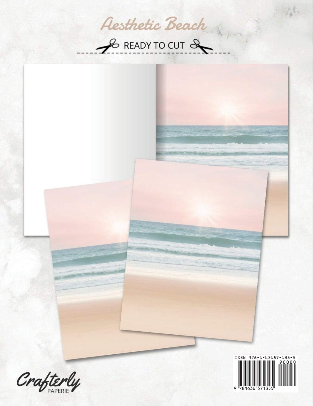 Aesthetic Beach Stationery Paper: Cute Letter Writing Paper for Home, Office, Letterhead Design, 25 Sheets