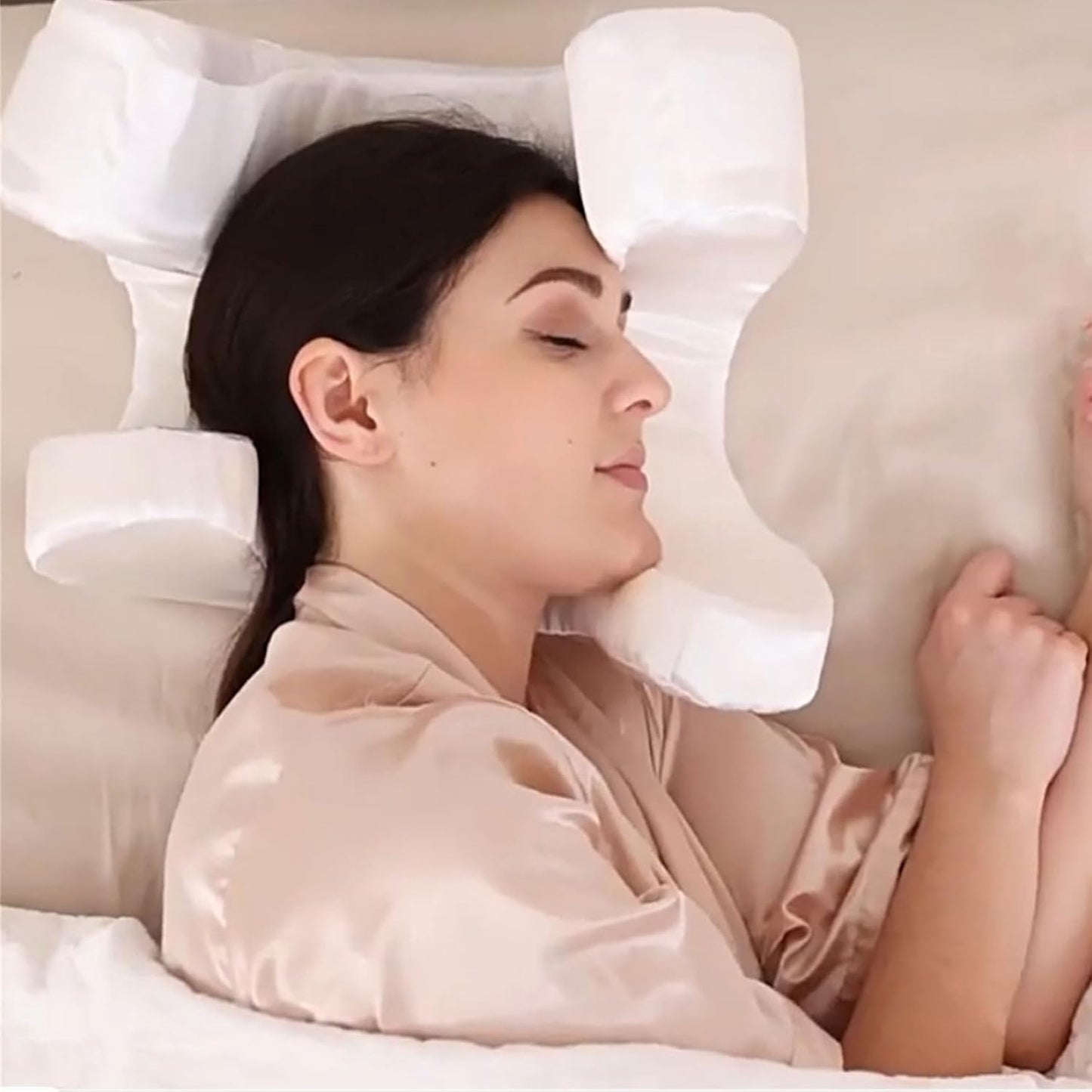 Face Pillows Satins Pillowcase! AntiWrinkle Pillows Beauty Sleep AntiWrinkles-Aging Back Sleep