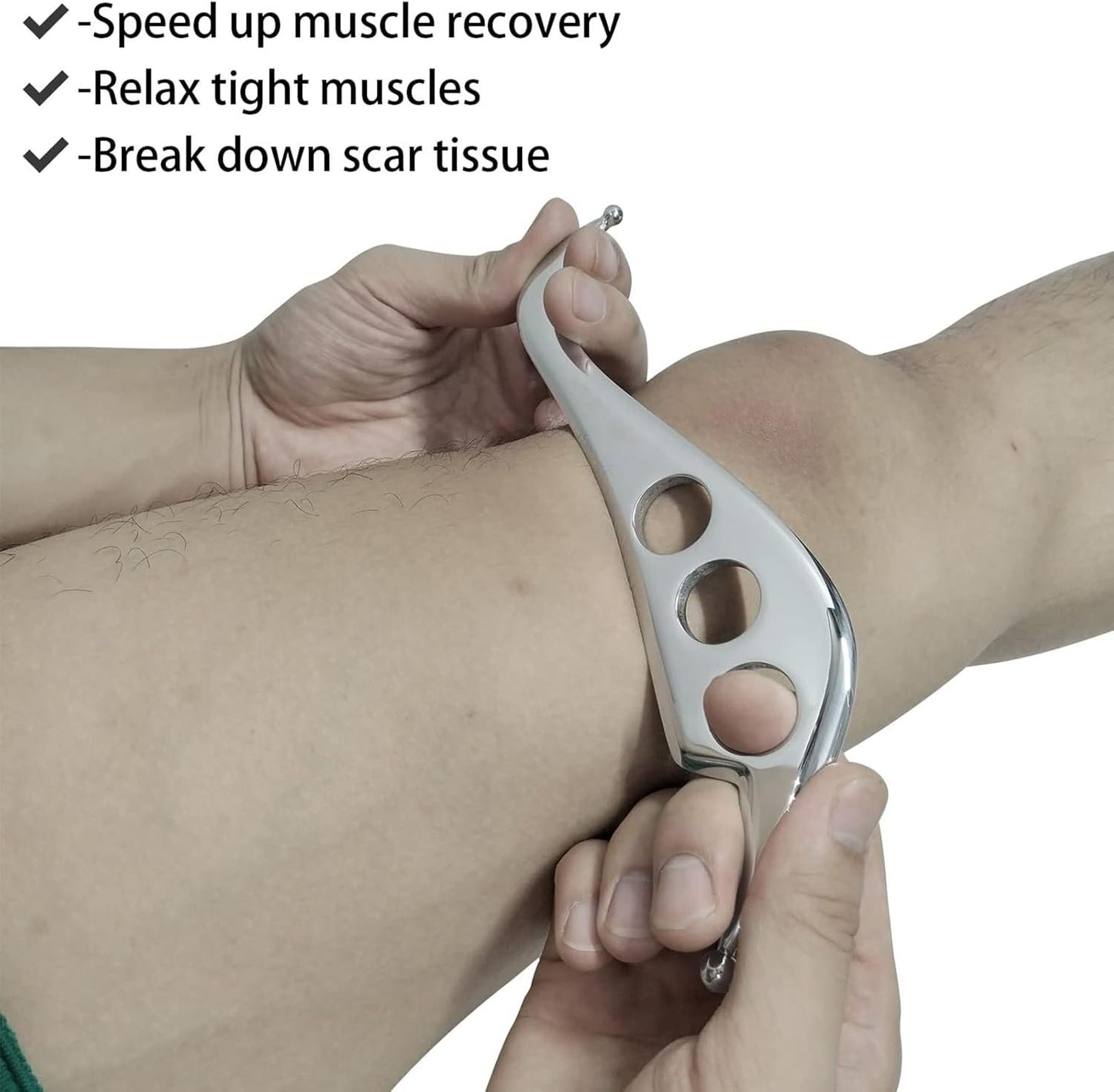 GYX COELE Stainless Steel Muscle Scraper Massage Tool,Soft Tissue Physical Therapy Muscle Blade, IASTM Tools, deep Tissue Scraping for myofascial Release(Big S shape)