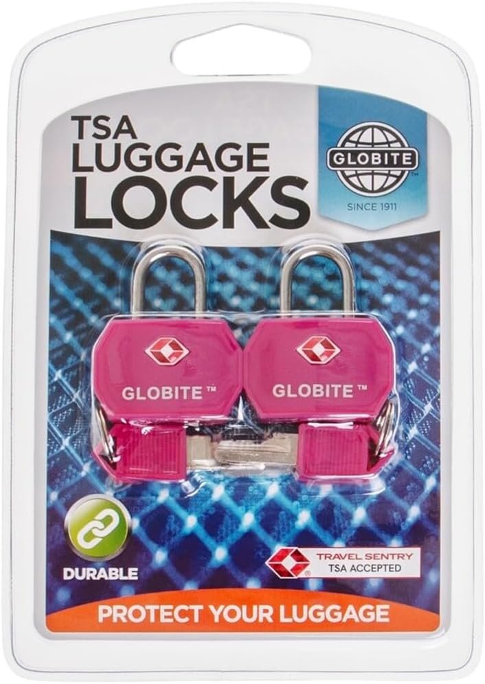 Globite TSA Luggage Locks 2pk, Pink