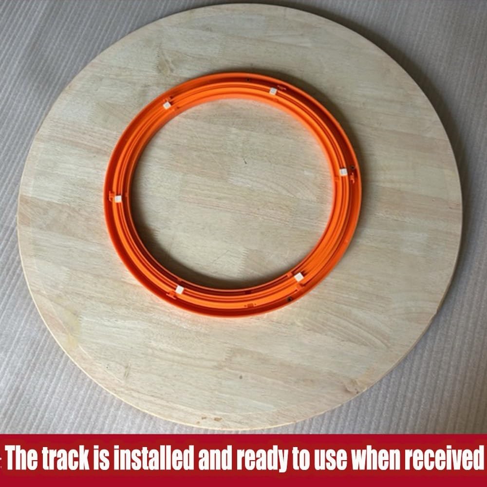 OPOLDBDMAC 30in 40in Lazy Susan Turntable Wood Rotating Dining Table Serving Tray, Oversized Tabletop Swivel Plate for Kitchen Countertop, 360° Rotating Eazy To Share Food(Log,90cm(36in))