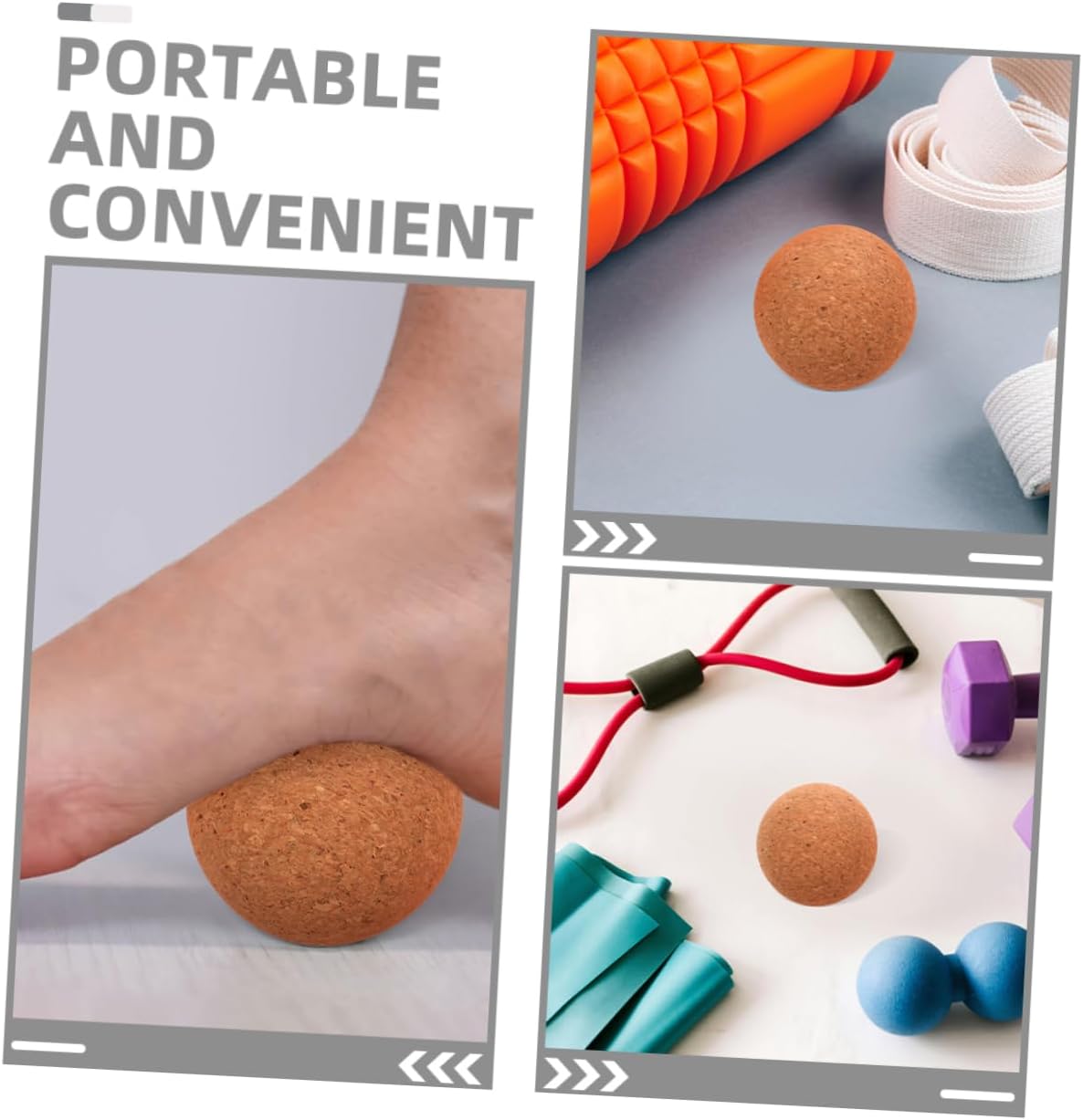 Toyvian Palla Da Yoga Massager Muscolare Palline Da Massaggio Sfera Di Sughero Massaggiatori Per La Schiena Massaggio Palla Per Il Retro Palla Rotolante Trucioli Di Sughero