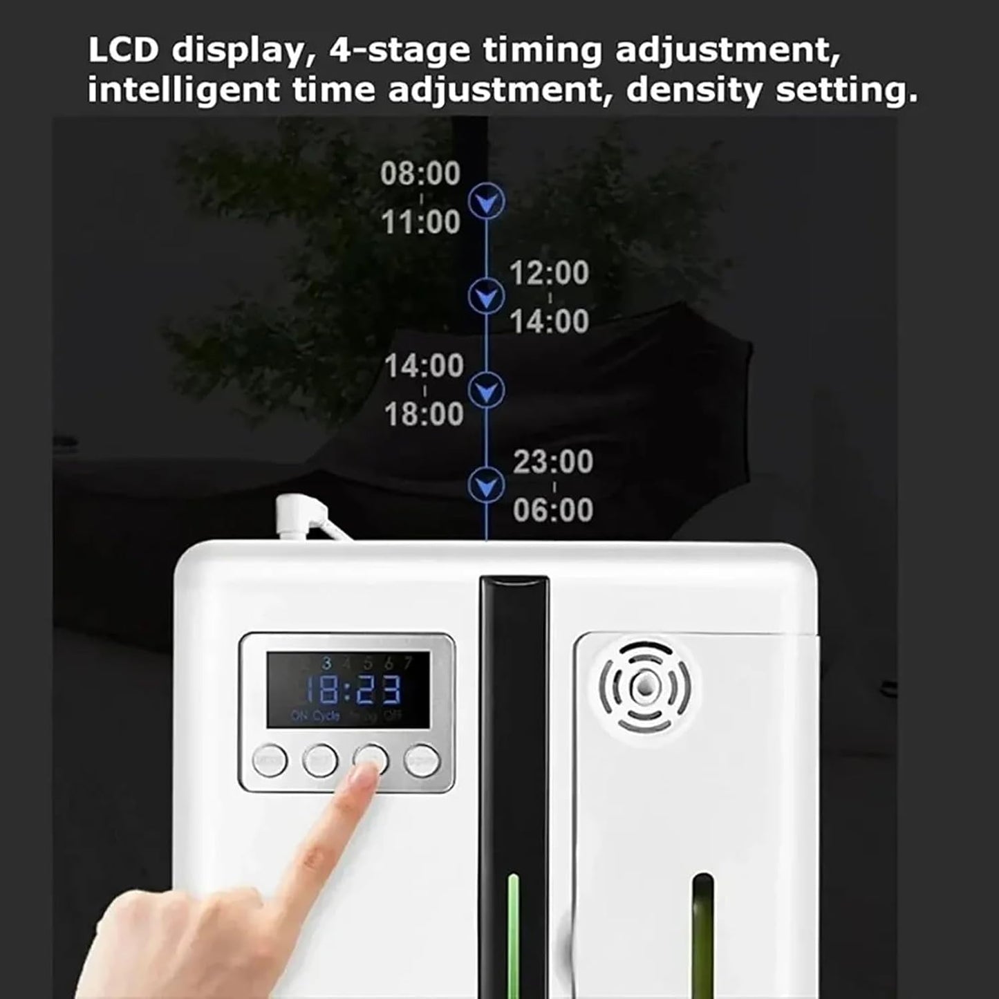 Scent Air Machine for Home, Waterless Essential Oil Diffuser Wall-Mounted Fragrance Machine 160ml, Hotel Collection Diffuser for Large Room, Hotel, Spa, Office Black(White)