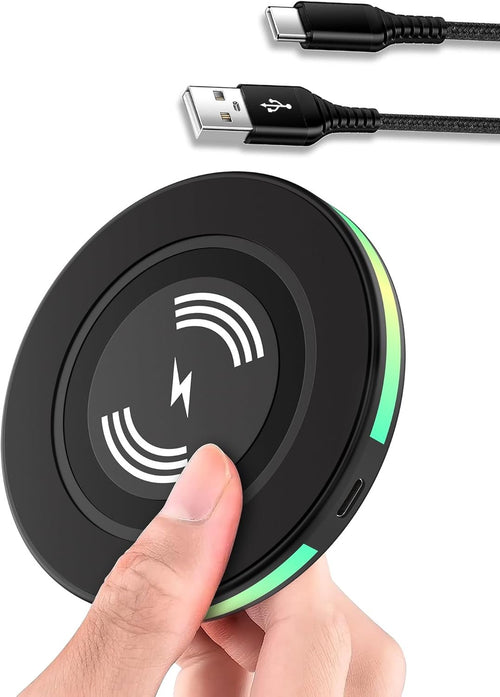 15w Phone Wireless Charging Pad for Google Pixel 8 8 Pro 7 pro 7a 7 6 pro 6 5, QI Wireless Charger Station Cargador Inalambrico for Android Samsung (Black, 1Pack)