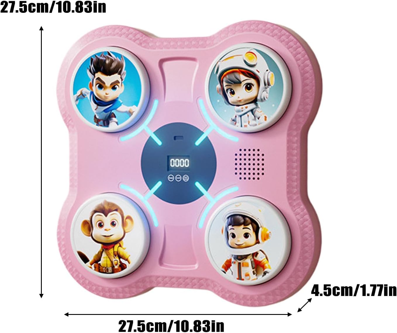 Music Boxing Machine, Smart Punching Target Toys with Gloves, Wall-Mounted Boxing Workout Equipment for Kids and Teens, Interactive Boxing Toy for Stress Relief and Exercise Fitness Training Gear
