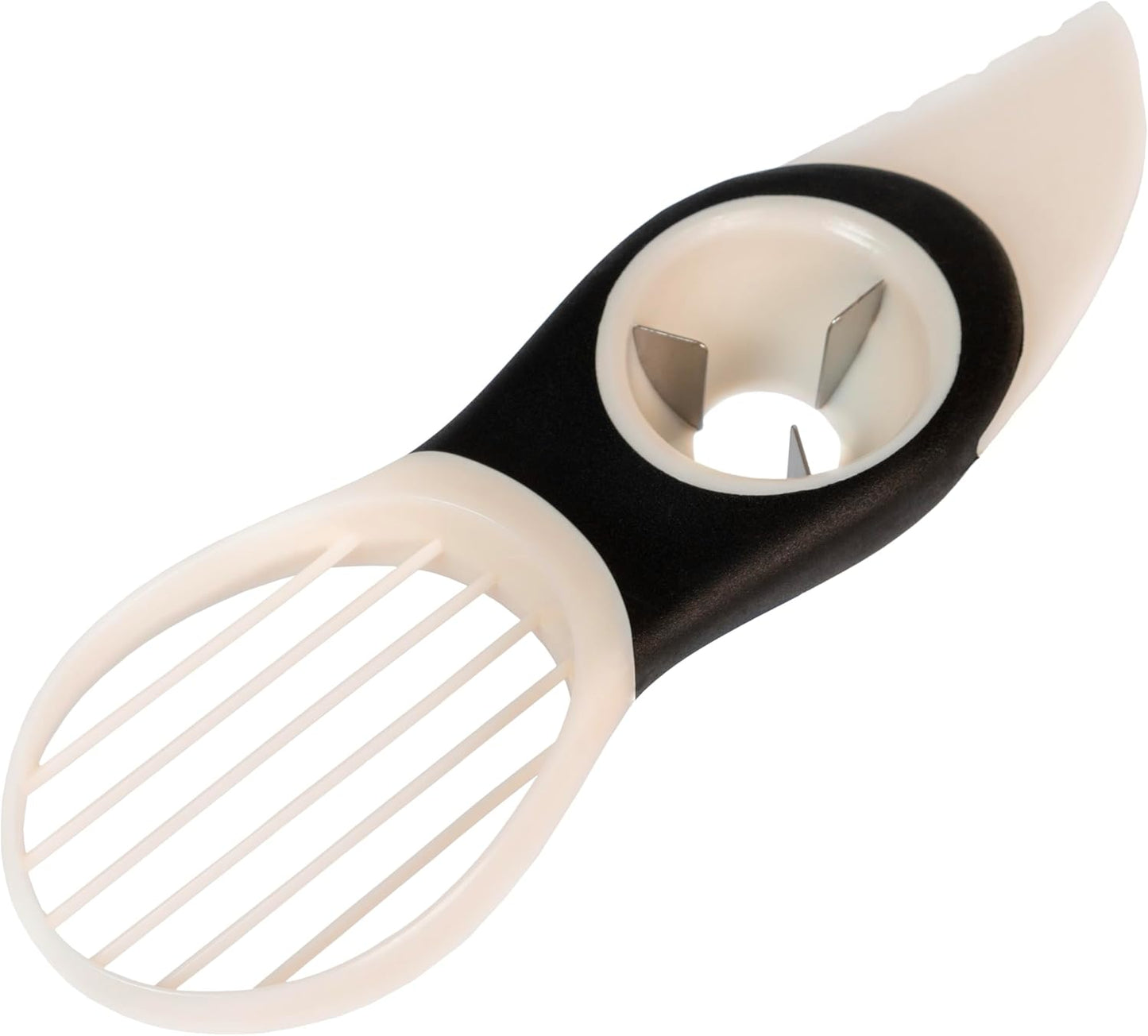 PHOENA Avocado Tool Fruit Slicer Pitter 3 in 1 White & Black Kitchen Gadget Tool Comfortable to Grip Core Remover Food Safe Fruit & Vegetable