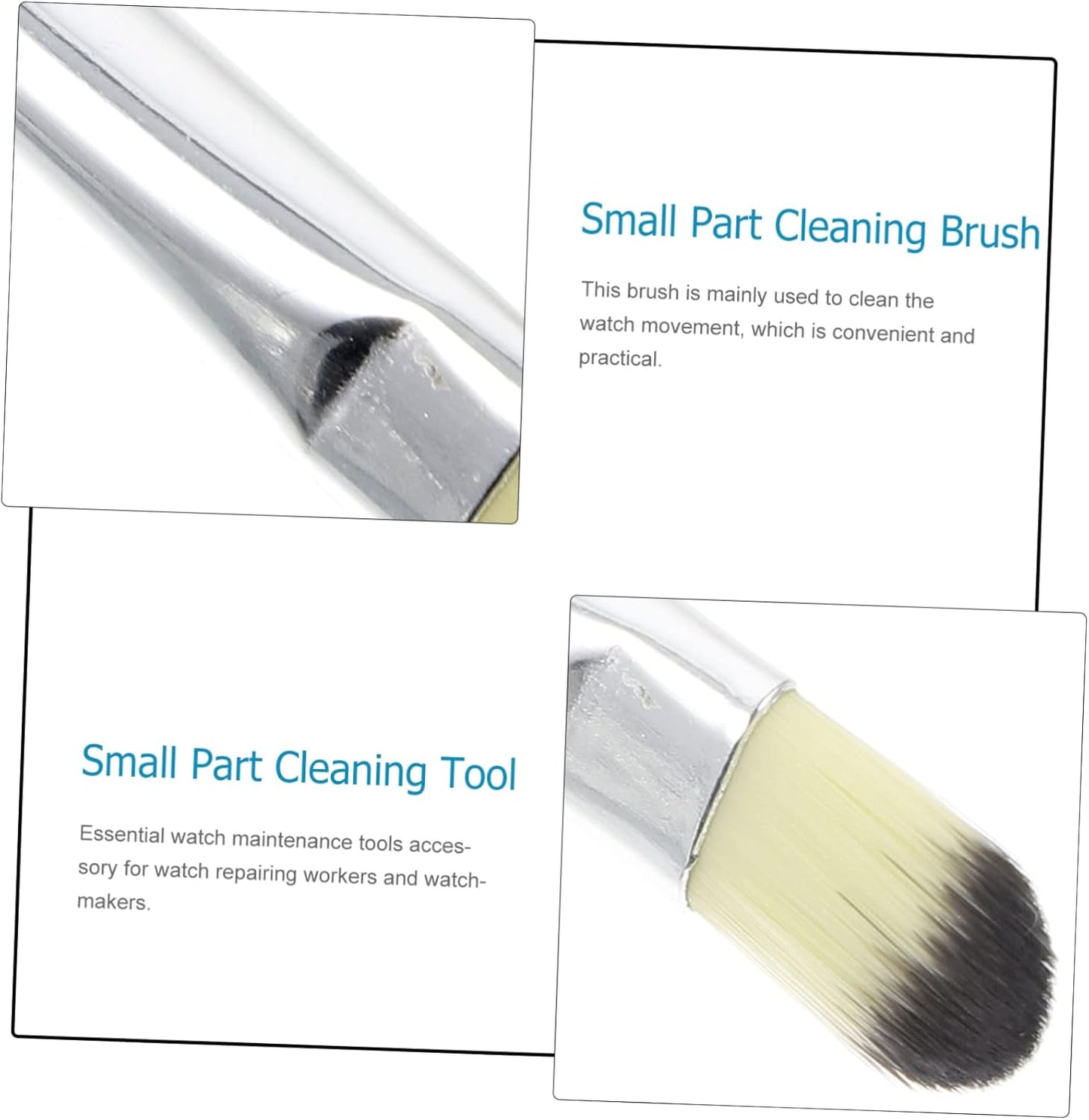 Cabilock 2Pcs Watch Movement Cleaning Brush Soft Bristles for Parts Maintenance Essential Repair Tools for Watchmakers and Enthusiasts