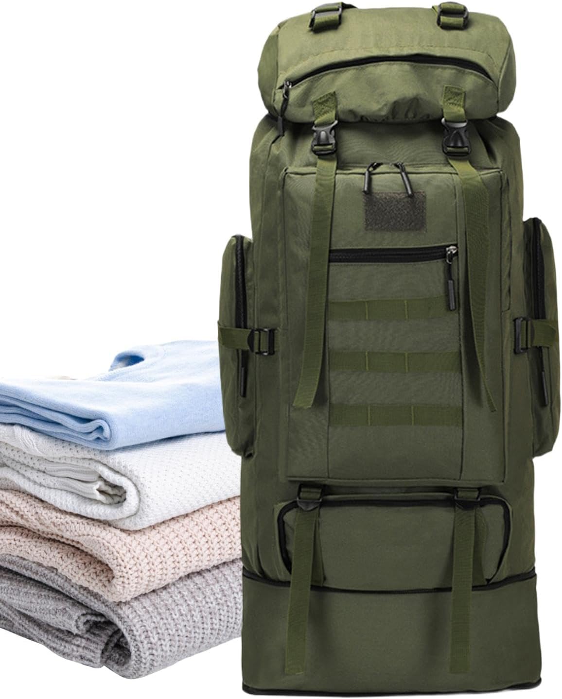 Iouyjiu Waterproof Travel Backpacking | Large Capacity Outdoor Rucksack | Multi-Functional Backpacking Bag for Trekking, Hiking, Cycling, Climbing & Camping | Durable Travel Gear for Adventurers