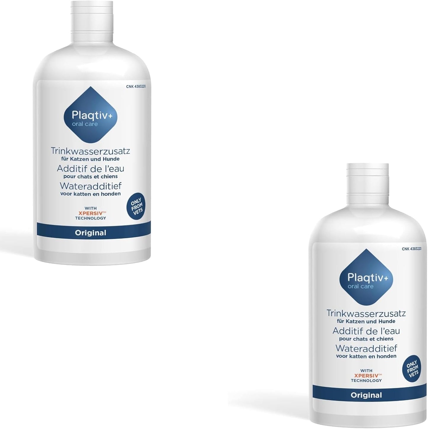 Plaqtiv+ Drinking Water Additive | Twin Pack | 2 x 500 ml | Dog and Cat Care Product | Promoting Teeth Care and Oral Hygiene
