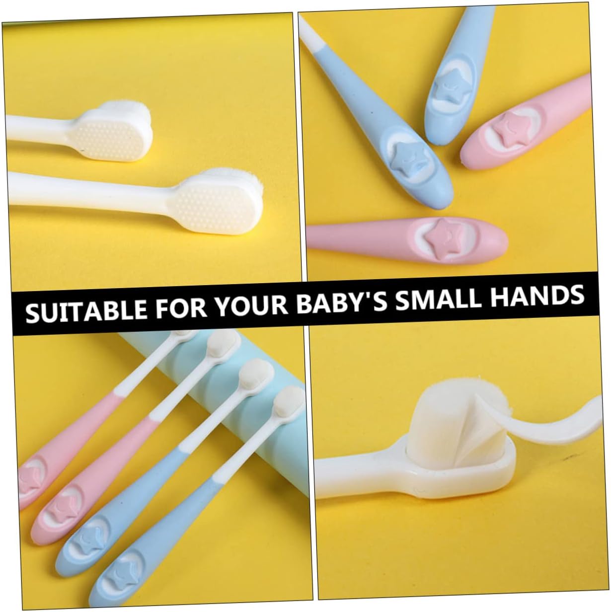 WOFASHPURET 2Pcs Bristle Toothbrush Soft Oral Care Brush for Ages Ergonomic Design with Cartoon for Newborns