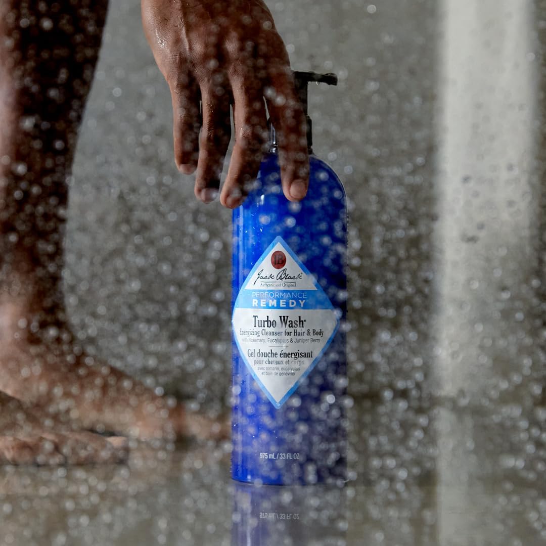 Jack Black Turbo Wash Energizing Cleanser for Hair & Body Mens Hair & Body Wash Set, Mens Cleanser, Facial Body Cleanser