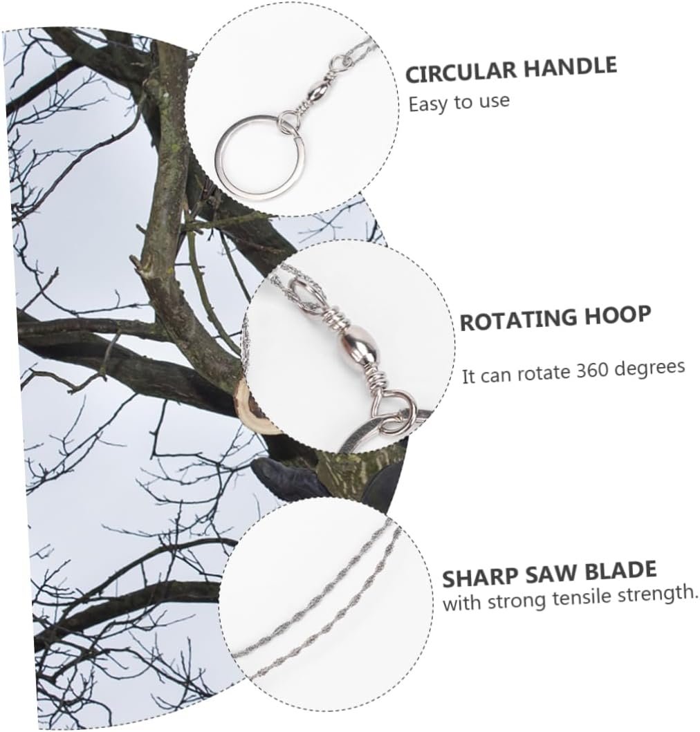 Yardwe 4pcs Survival Chain Saws Portable Outdoor Gear for Camping Hiking and Hunting Lightweight Ergonomic