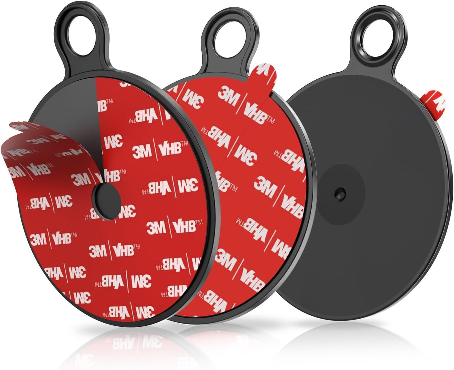 APPS2Car 3 Pack Dashboard Pad Mounting Disk for Suction Cup Phone Mount & Tom Tom Garmin GPS Suction Mount Sat Nav Dash Cam Holder Stick On Universal Dash Mount Pad w/3M Adhesive 70mm Diameter 3 Pcs