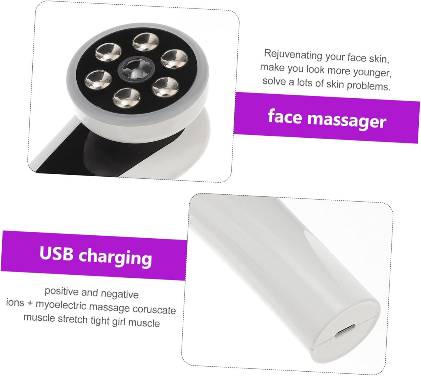 MERRYHAPY Skin Care Beauty Device Facial Massager Tool for Face Massage Serum Absorption for Younger Skin