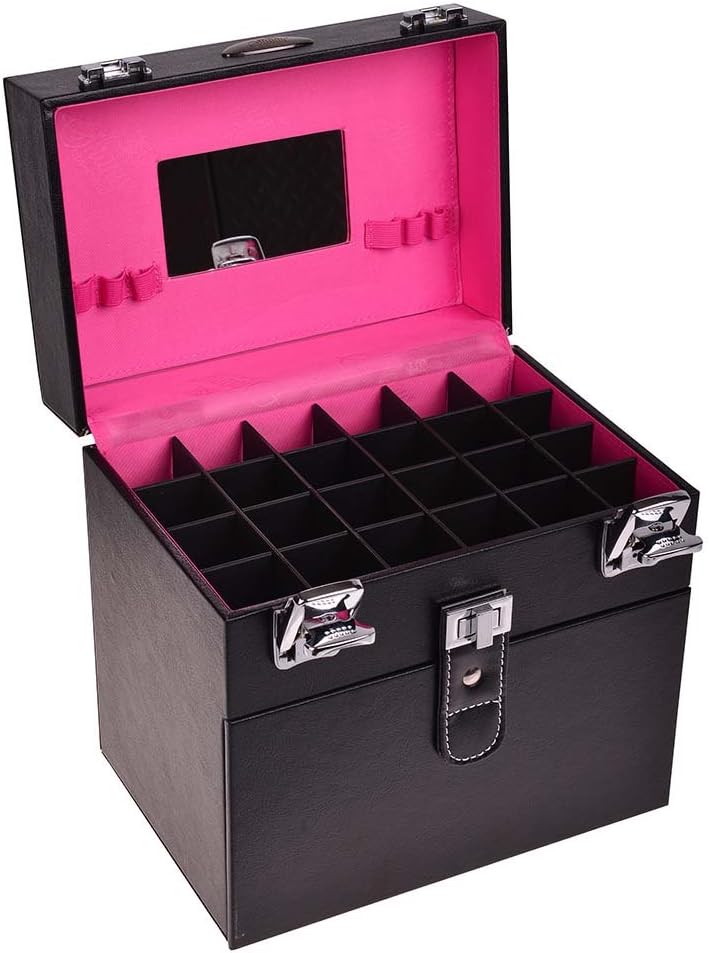 SHANY Color Matters - Nail Accessories Organizer and Makeup Train Case - Black