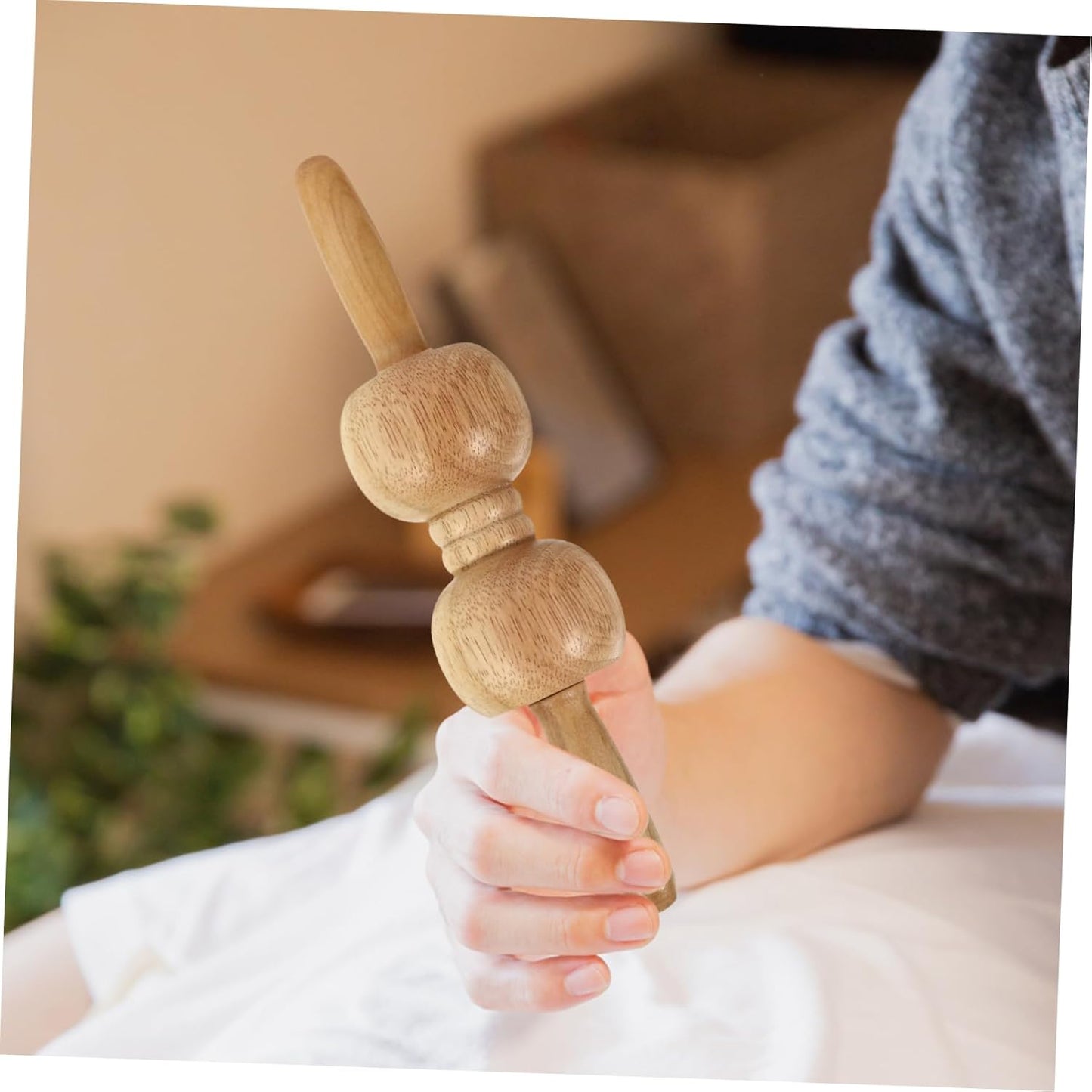 OATIPHO 1 Pezzo Massaggiatore per spalle e collo muscolo Indietro massaggio corpo punto di innesco massaggiatore a con funzionamento manuale strumento massaggiatore di legno