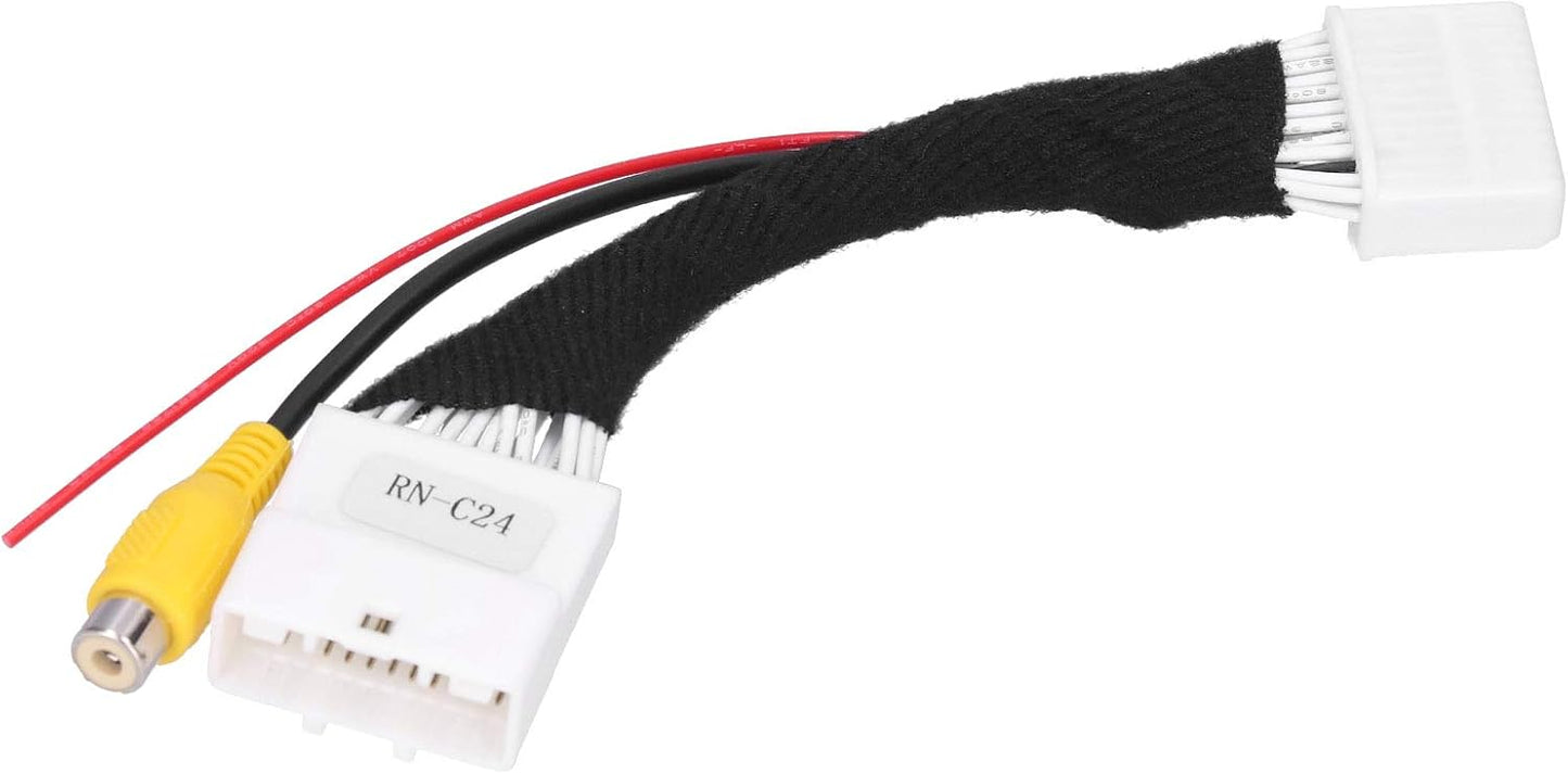 24 Pin Rear View Camera Adapter, Rearview Camera Connection Cable for RCA Adapter Suitable for Renault