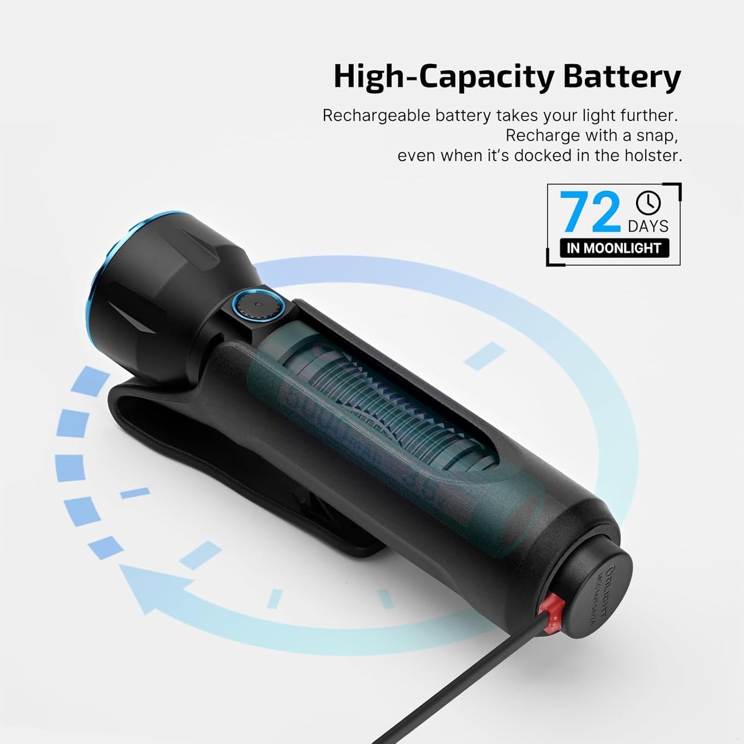 OLIGHT Javelot 1350 Lumens Rechargeable Tactical Flashlight and 730 Meters Long Beam Distance, Powerful Flashlight with Dual Switches for EDC, Search and Rescue, Emergency, Law Enforcement (Black)
