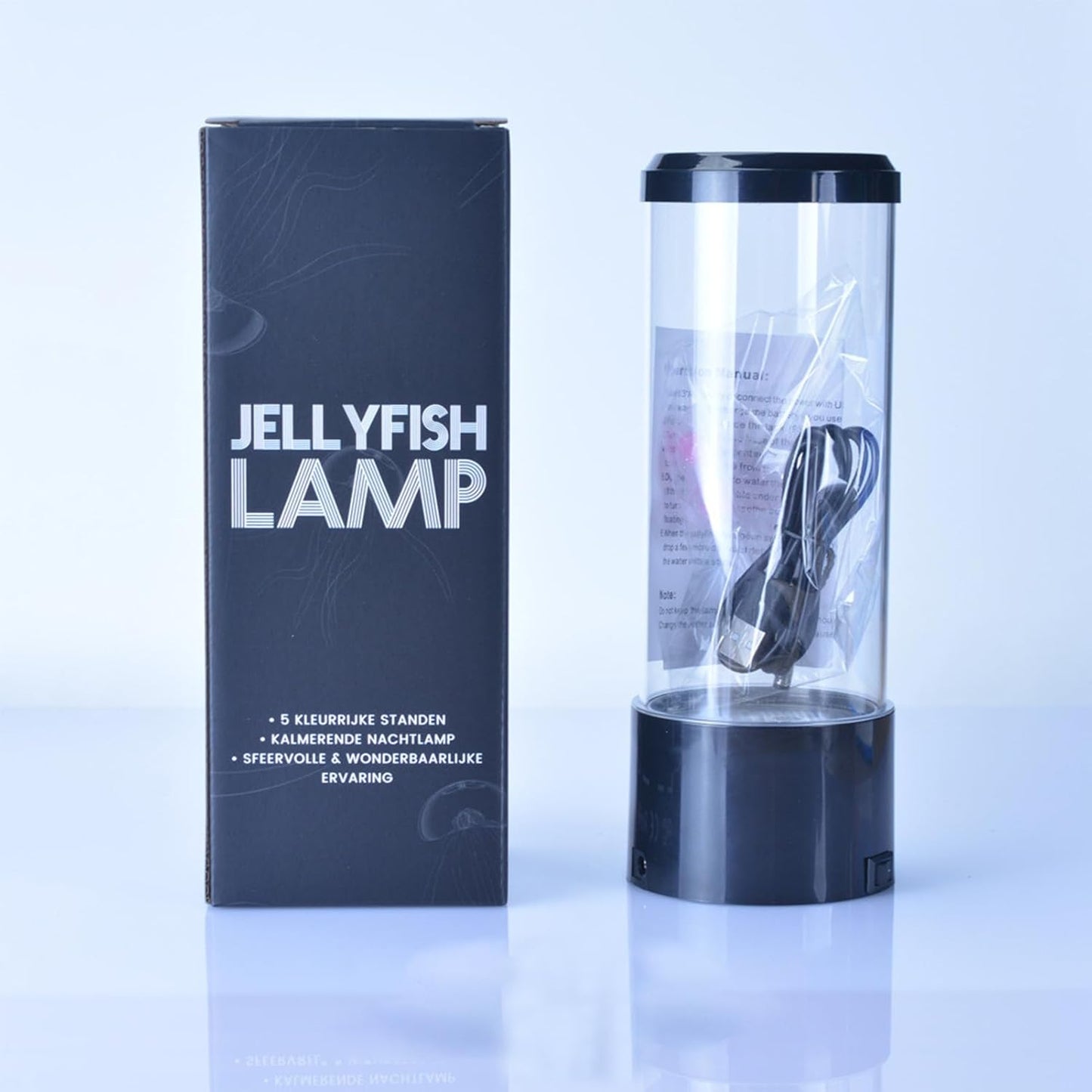 Jellyfish Mood Lamp - Silent Jellyfish Ambience Light,Color Changing Effects Table Mood Jellyfish Lamp, Desk Lamps with Remote Control for Children Bedroom