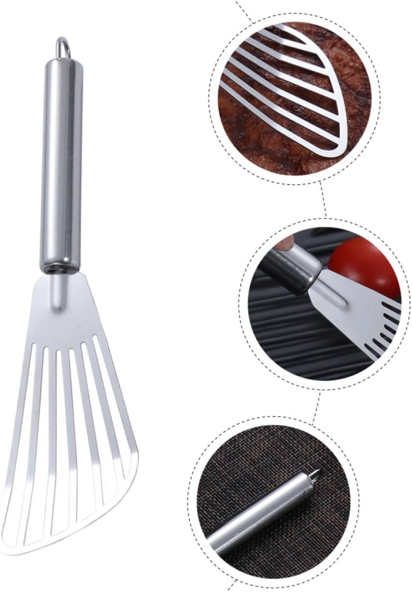 DONFAMDS 3 Pezzi spatola per friggere griglia cucinando Utensili da Cucina Funzionale Set Cucina Gadget Cucina friggere Le spatole di Pesce Pale da Bistecca Acciaio Inossidabile Silver