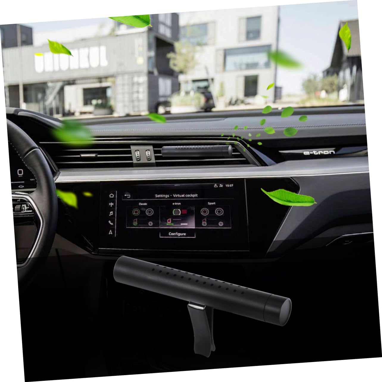 Gogogmee Car Aromatherapy Diffuser Stick Elegant Air Freshener for Vent Includes Replacement Stick Aroma Control Stylish Black Design for Essential Oils and Car