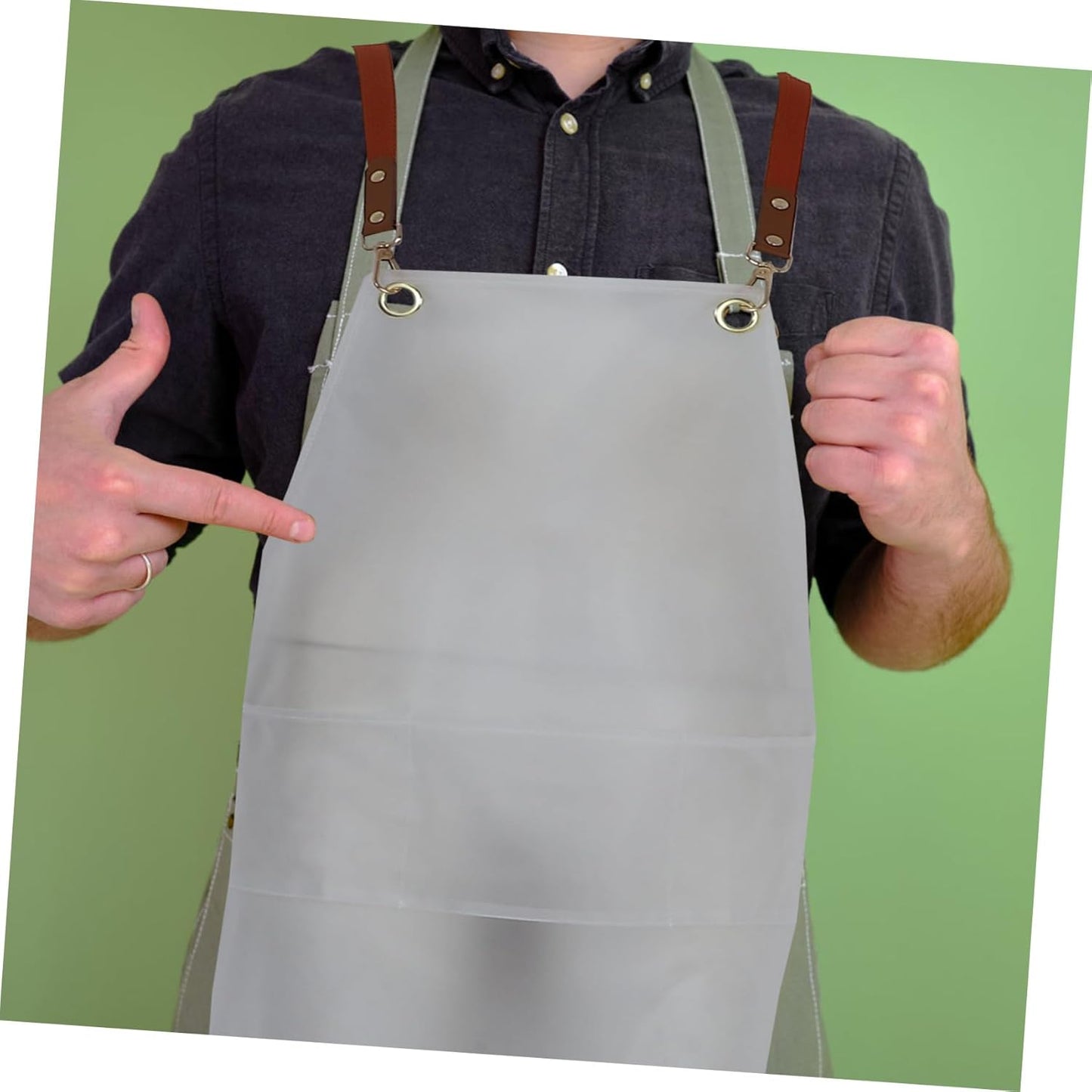 PENIKOKO Oil Apron for Adults Adjustable Strap Transparent Design for Painting Hair Dyeing and Crafting Reliable Protection Against Stains and Spills