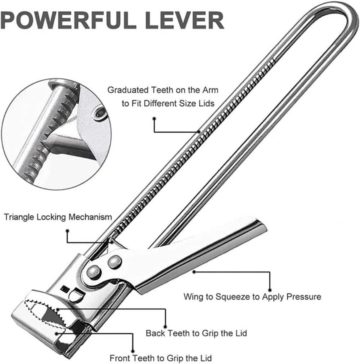 Master Jar & Bottle Opener, Adjustable Multifunctional Stainless Steel Can Opener Jar Lid Gripper, Manual, Kitchen Accessories