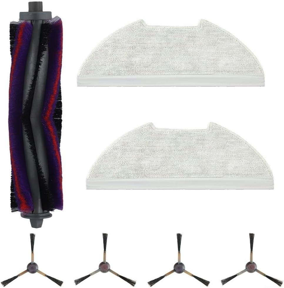 For Eureka E20 Plus Robotic Cleaning Essentials Complete Set of Main Roller, Side Brushes and Mop Pads