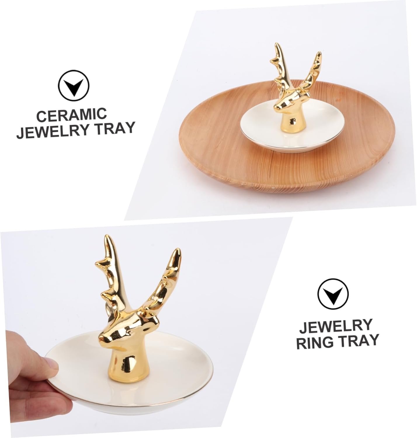 Holibanna 1 Piece Ceramic Dish Gadgets Home Supplies Home Dish Necklace Display Box Toy Box Binning Plate Holder Necklace Tray Earring Plate