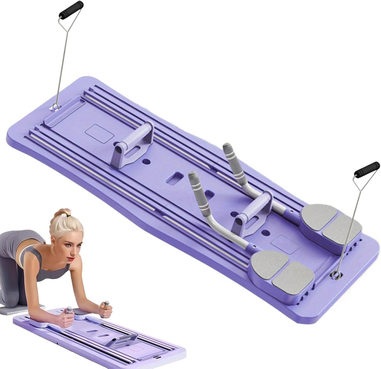 Pilates Balance Board, Core Strength Trainer, Multipurpose Home Fitness Equipment, Stability Workout, Portable Exercise Gear for Women and Men, 38.19 x 16.14 x 1.12 Inches