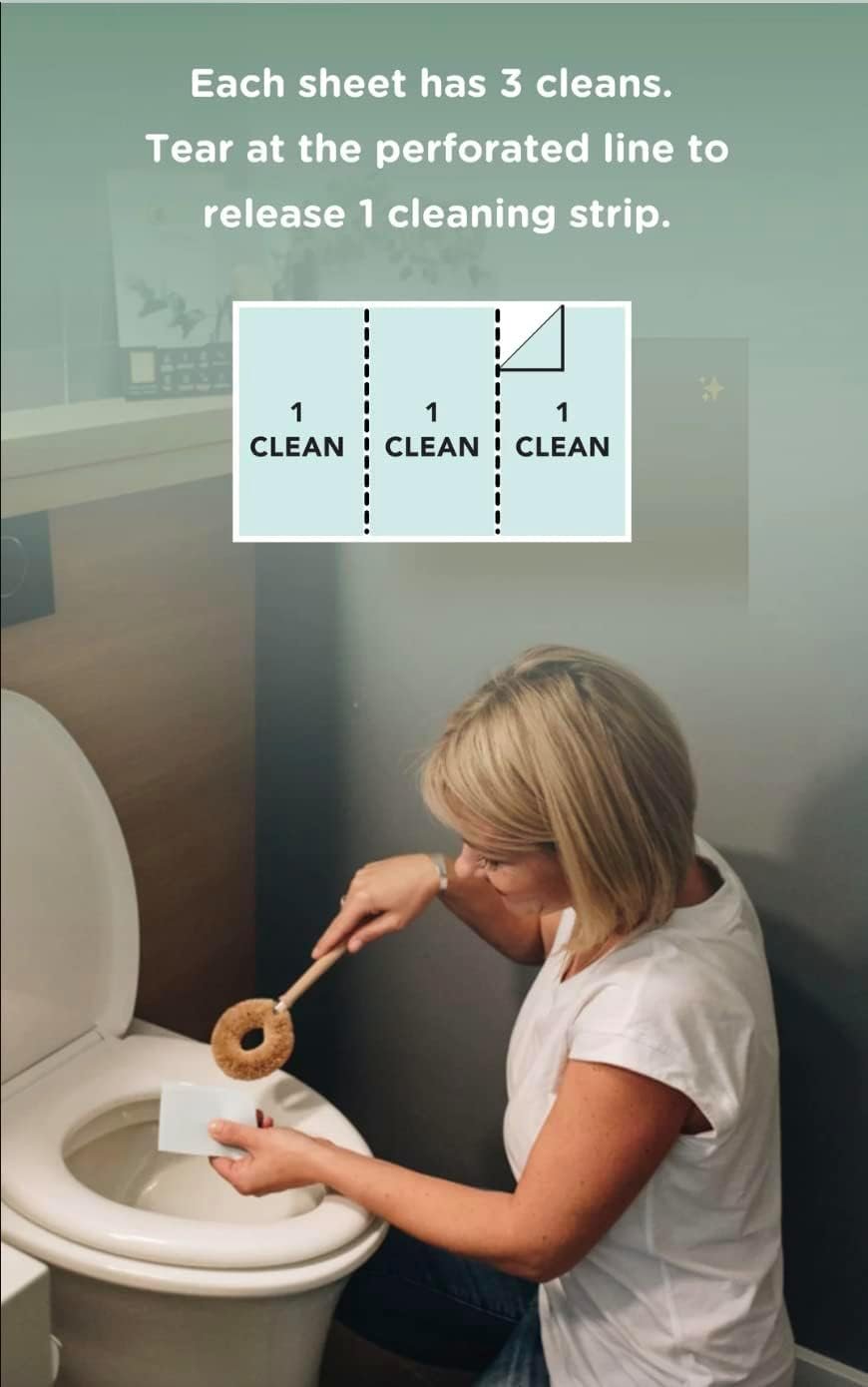 Eco Living Club Toilet Bowl Cleaner Strips Sheets