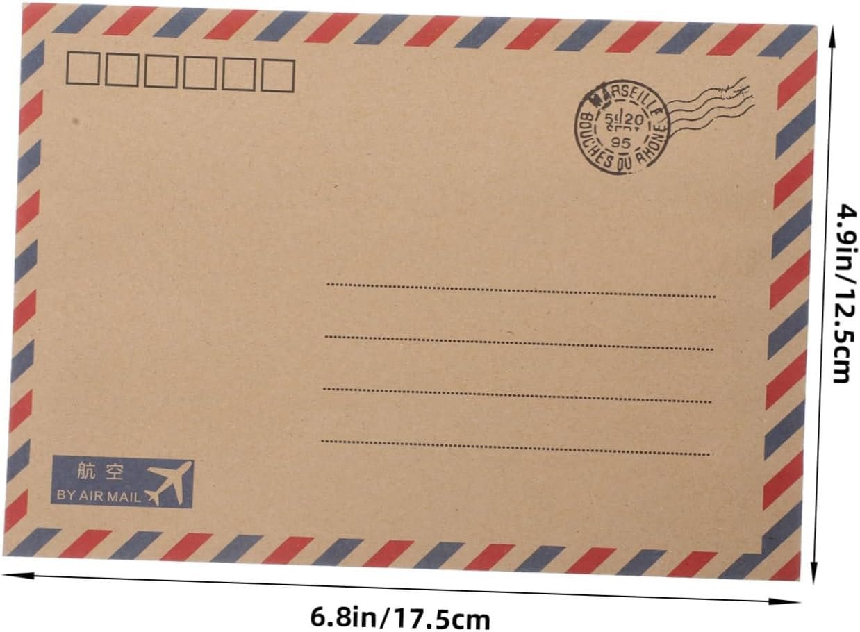 DOITOOL 48Pcs Vintage Airmail Stationery Set with Envelopes and Writing Papers for Letters Invitations and Greeting Cards Retro Envelope Kit for Weddings and Business