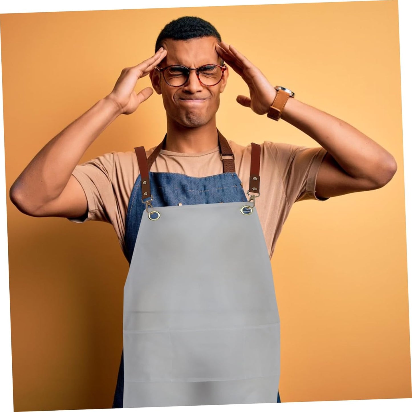 PENIKOKO Oil Apron for Adults Adjustable Strap Transparent Design for Painting Hair Dyeing and Crafting Reliable Protection Against Stains and Spills