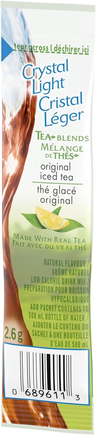 Crystal Light Iced Tea Drink Mix, 2.6 g, 12 Boxes of 10 Packets