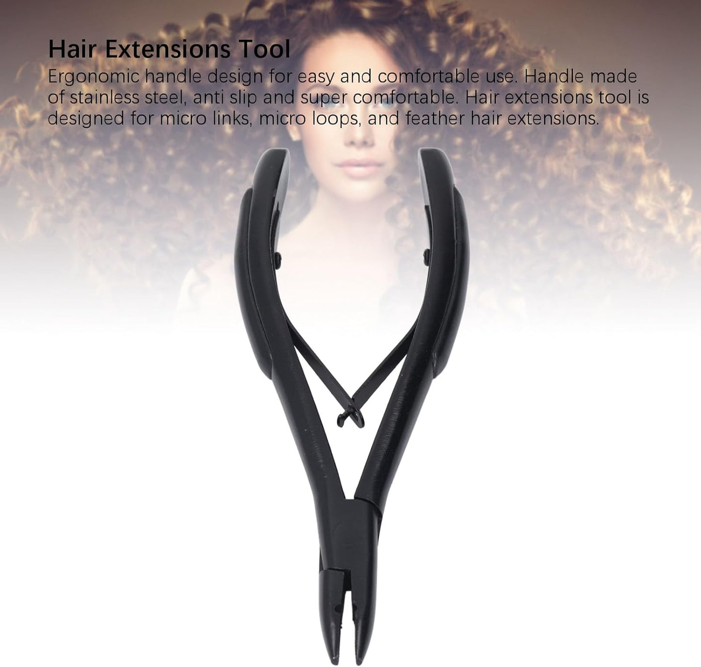 Hair Extension Pliers, Hair Extension Tools, Plier For Micro Nano Ring, Fusion Hair Extensions Plier Stainless Steel Hair Extensions for Micro Links Micro Loops