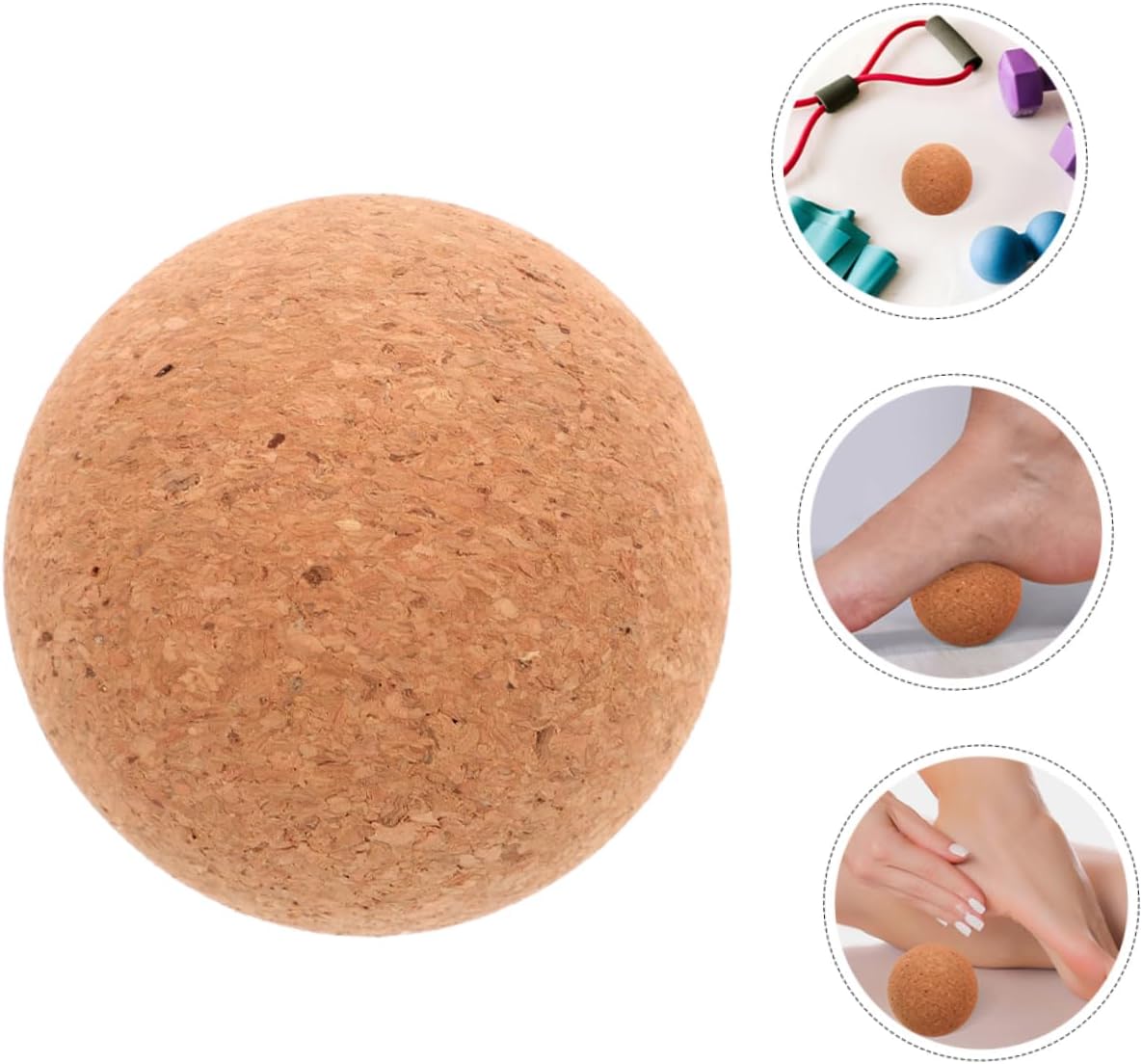 Mipcase palla da yoga muscolare per massaggio in sughero palla da massaggio in sughero palline da massaggio accessori per massaggi palla massaggiatore trucioli di sughero