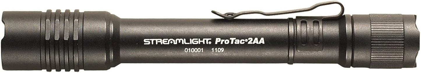 Streamlight 88033 ProTac 2AA 250 Lumen Professional Tactical Flashlight with High/Low/Strobe w/ 2 x AA Batteries - 250 Lumens