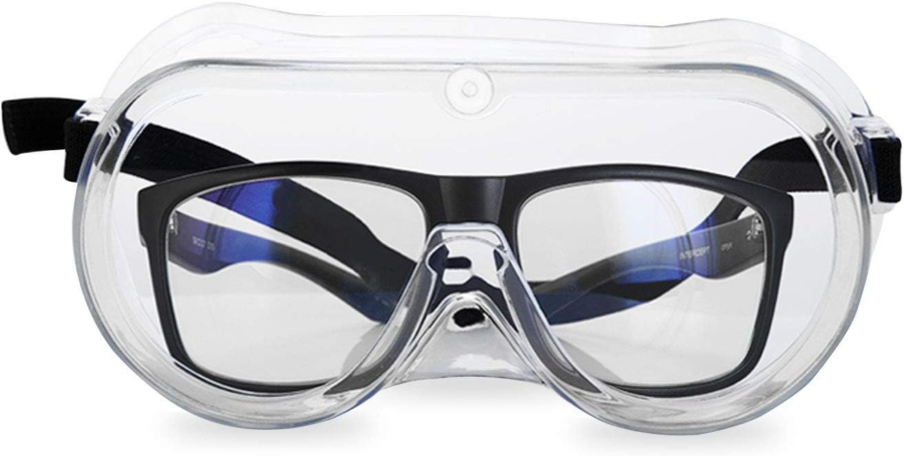 Powerlap Pro Large Clear Safety Goggles Soft Tough Bendable ProGear | Safety Glasses Impact Resistant | Protective Glasses Shooting Glasses Eye Protection Eye Shield Protective Eyewear Goggle